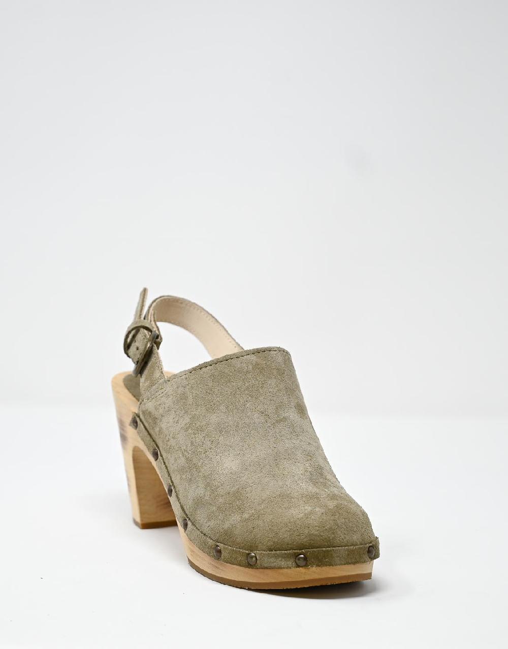 Wally Walker zoccolo in pelle scamosciata stone Olandflex by astorflex Vendita