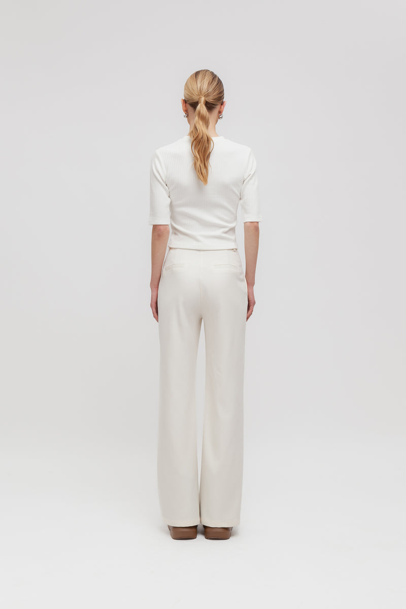 Weili zheng Pantalone flare in gabardina Consegna Veloce