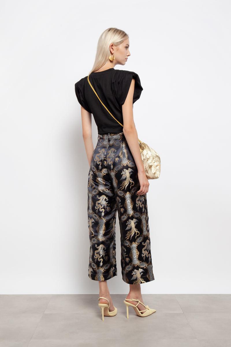 Weili zheng Pantalone a palazzo in broccato Shopping Online