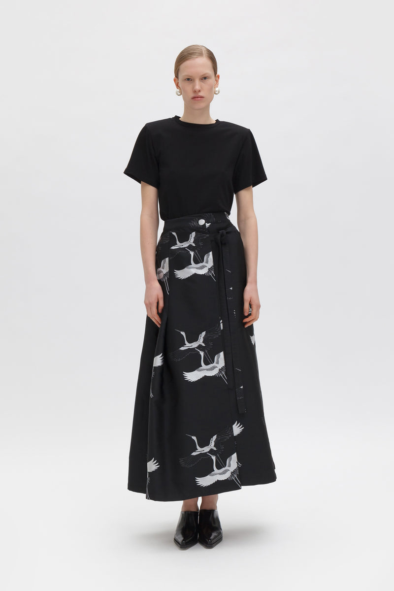 Weili zheng Maxi gonna in jaquard Sottocosto