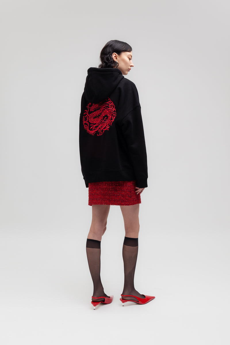 Weili zheng Hoodie con ricamo drago Hotsell