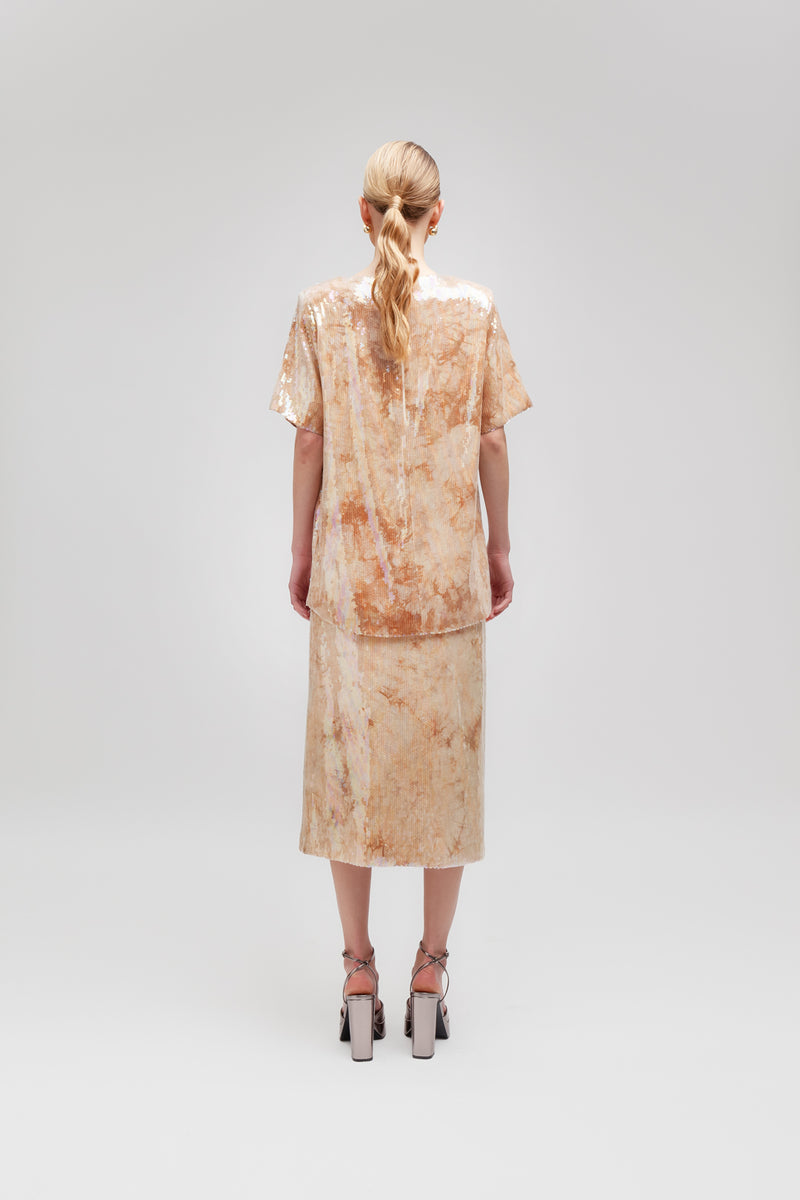 Weili zheng T-shirt in paillettes Vendita Calda