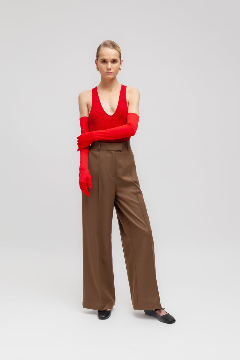 Weili zheng Pantalone wide leg in gabardina Negozio