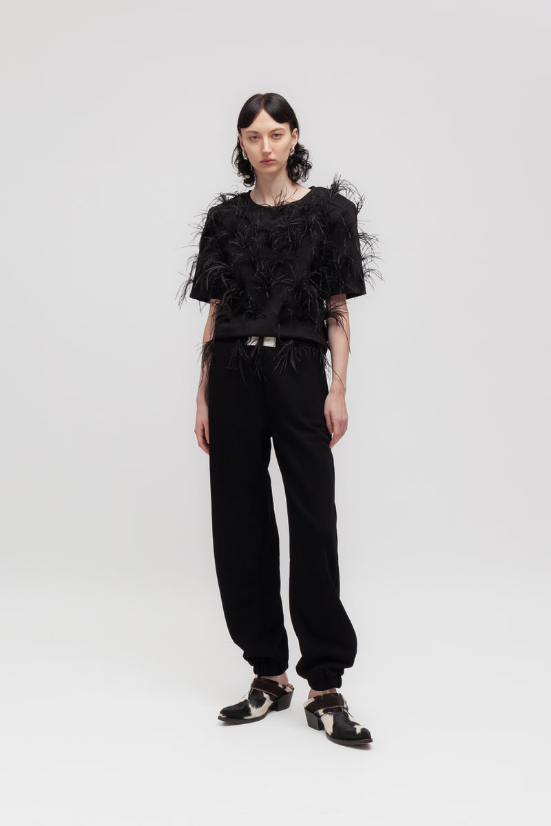 Weili zheng T-shirt con piume Comprare a buon mercato