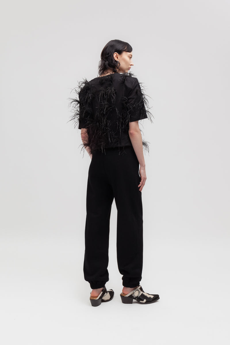Weili zheng T-shirt con piume Comprare a buon mercato
