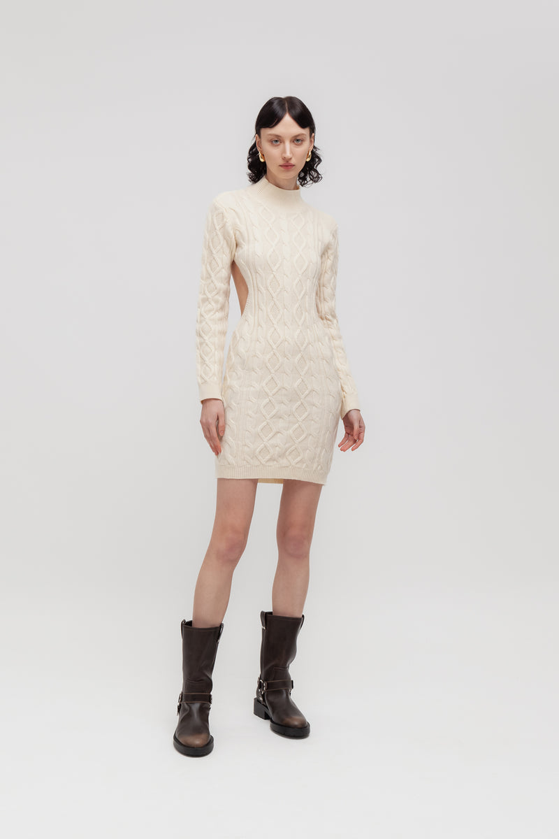 Weili zheng Mini abito in maglia con oblò sul retro Offerte stagionali