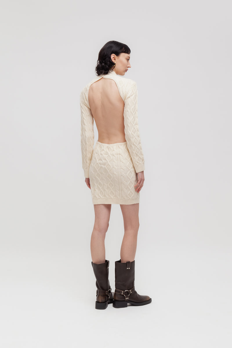 Weili zheng Mini abito in maglia con oblò sul retro Offerte stagionali