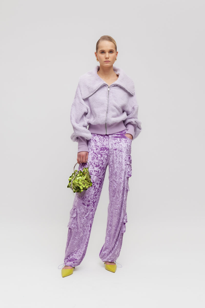 Weili zheng Cardigan furry con zip Only for today