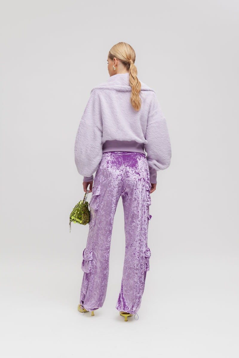 Weili zheng Cardigan furry con zip Only for today