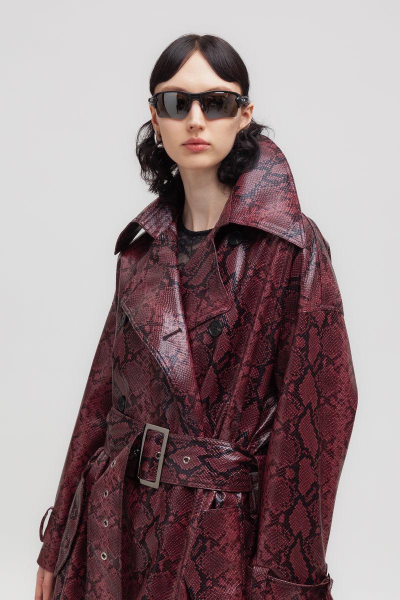 Weili zheng Maxi trench pitonato 50% di sconto per tempo limitato