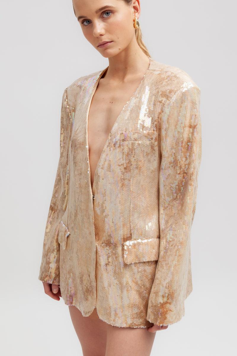 Weili zheng Blazer monopetto in paillettes Spedizione Gratuita