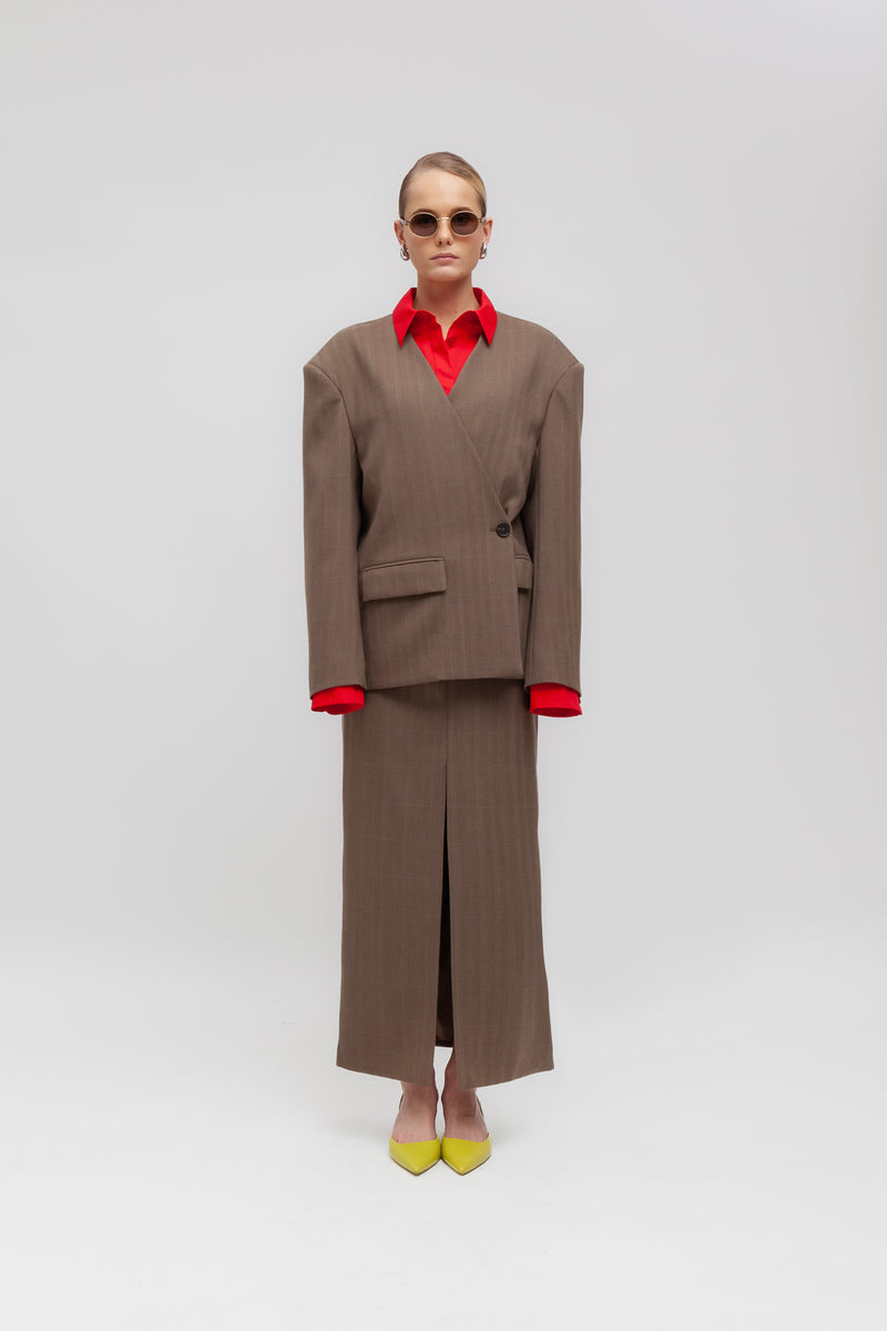 Weili zheng Blazer strutturato con chiusura asimmetrica Promozione Limitata