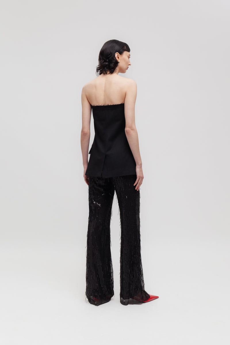 Weili zheng Top bustier in gabardina Convenienza
