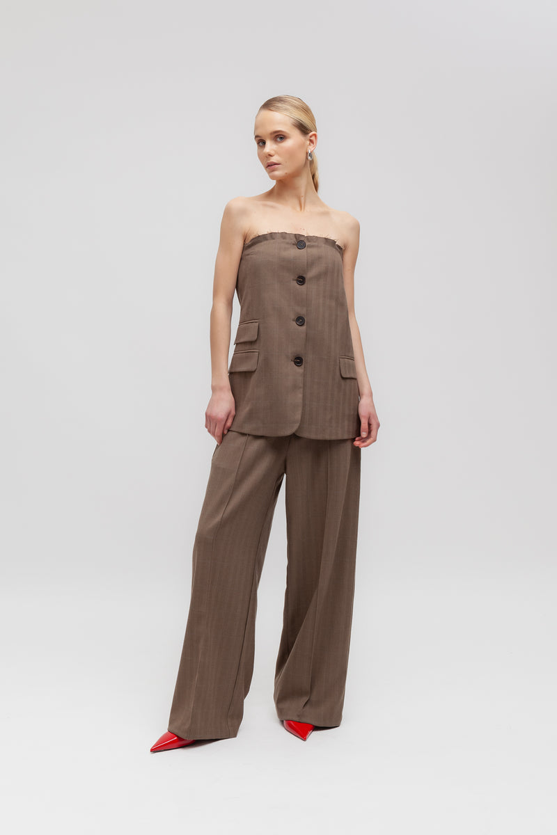 Weili zheng Top bustier spigato Novità