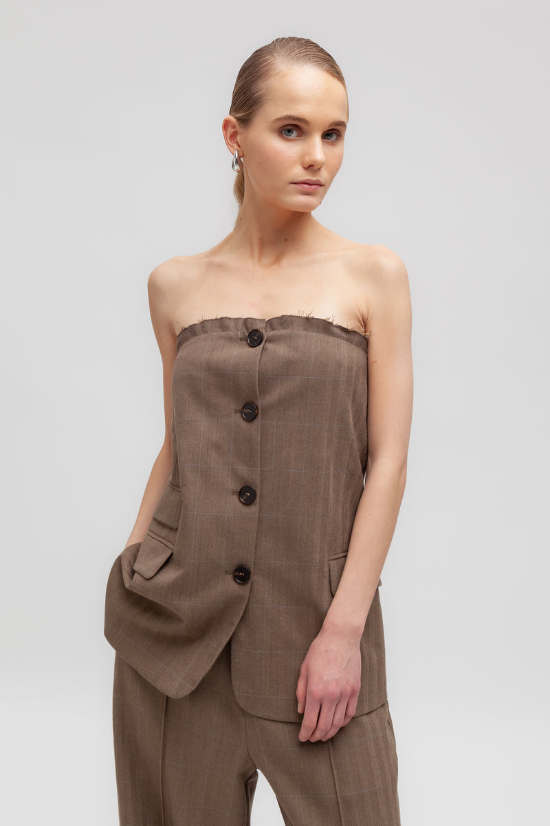 Weili zheng Top bustier spigato Novità
