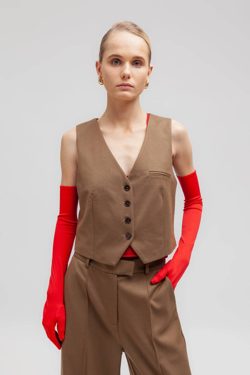Weili zheng Gilet classico in gabardina Offerta