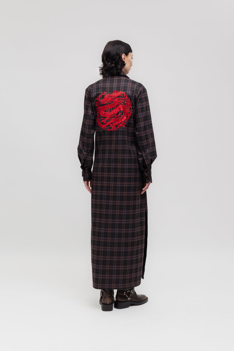Weili zheng Abito camicia lungo con ricamo Outlet