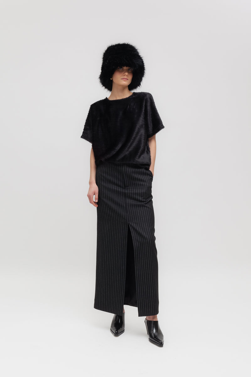 Weili zheng T-shirt in tessuto furry Negozio