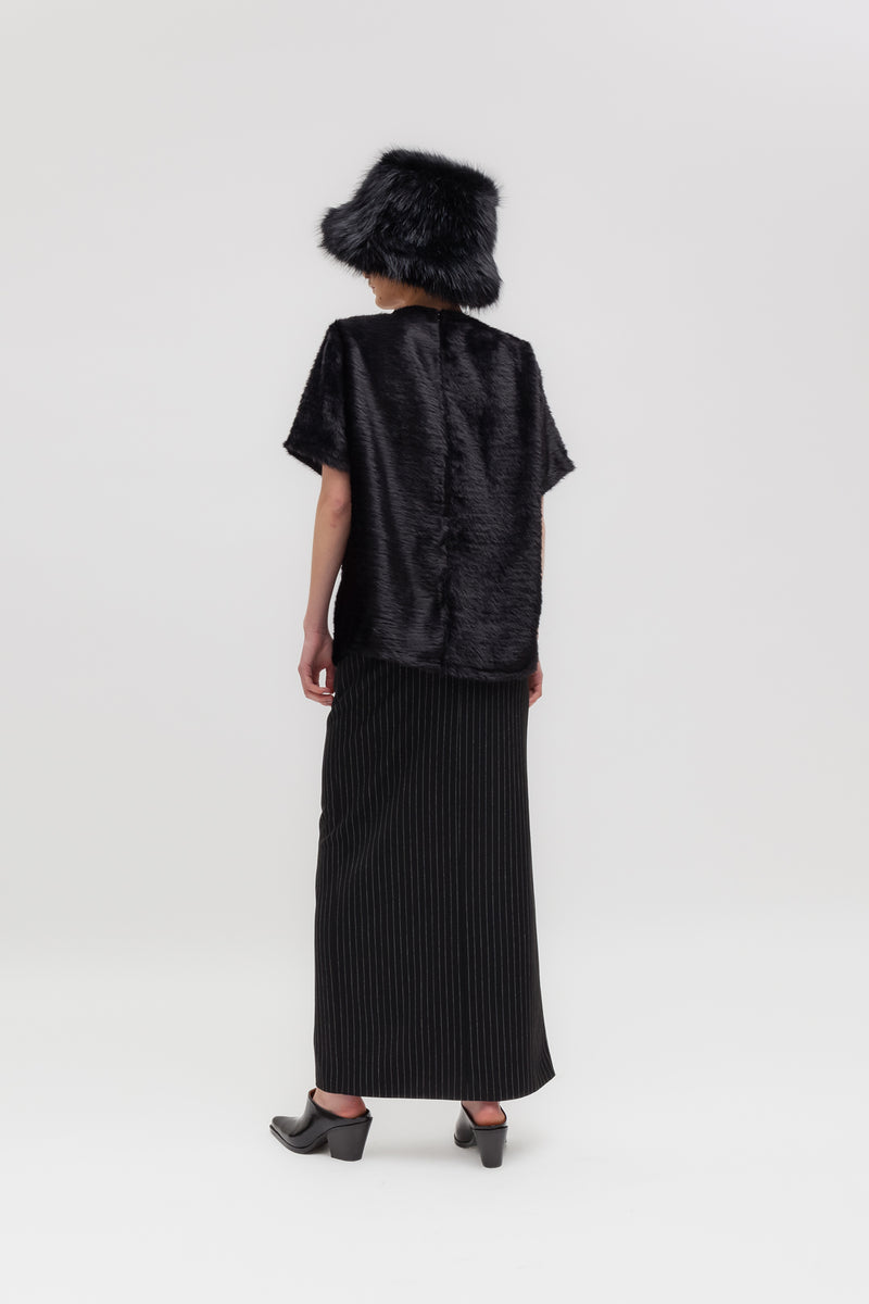 Weili zheng T-shirt in tessuto furry Negozio