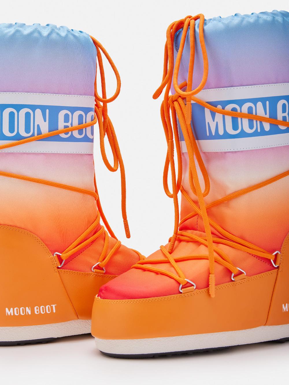 Moon Boot ICON ARANCIONE CON STAMPA SUNRISE Online