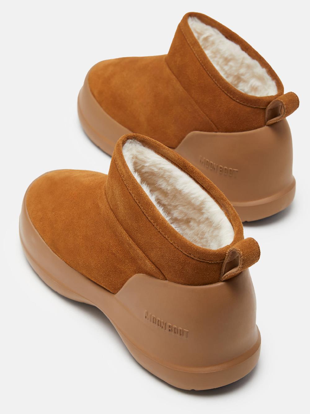 Moon Boot STIVALE LUNA LOW COGNAC IN PELLE SCAMOSCIATA Outlet