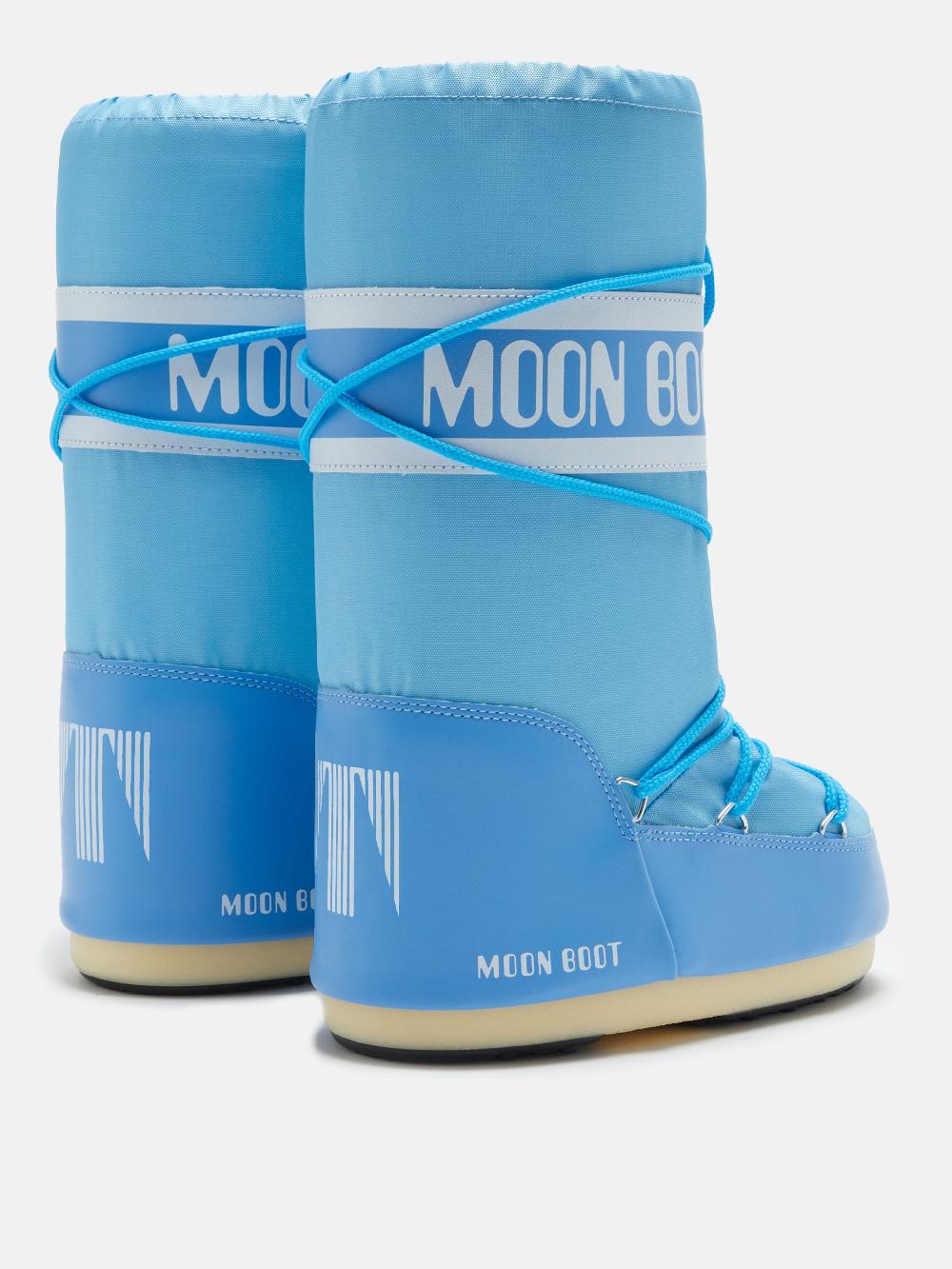 Moon Boot ICON NYLON AZZURRO Nuova