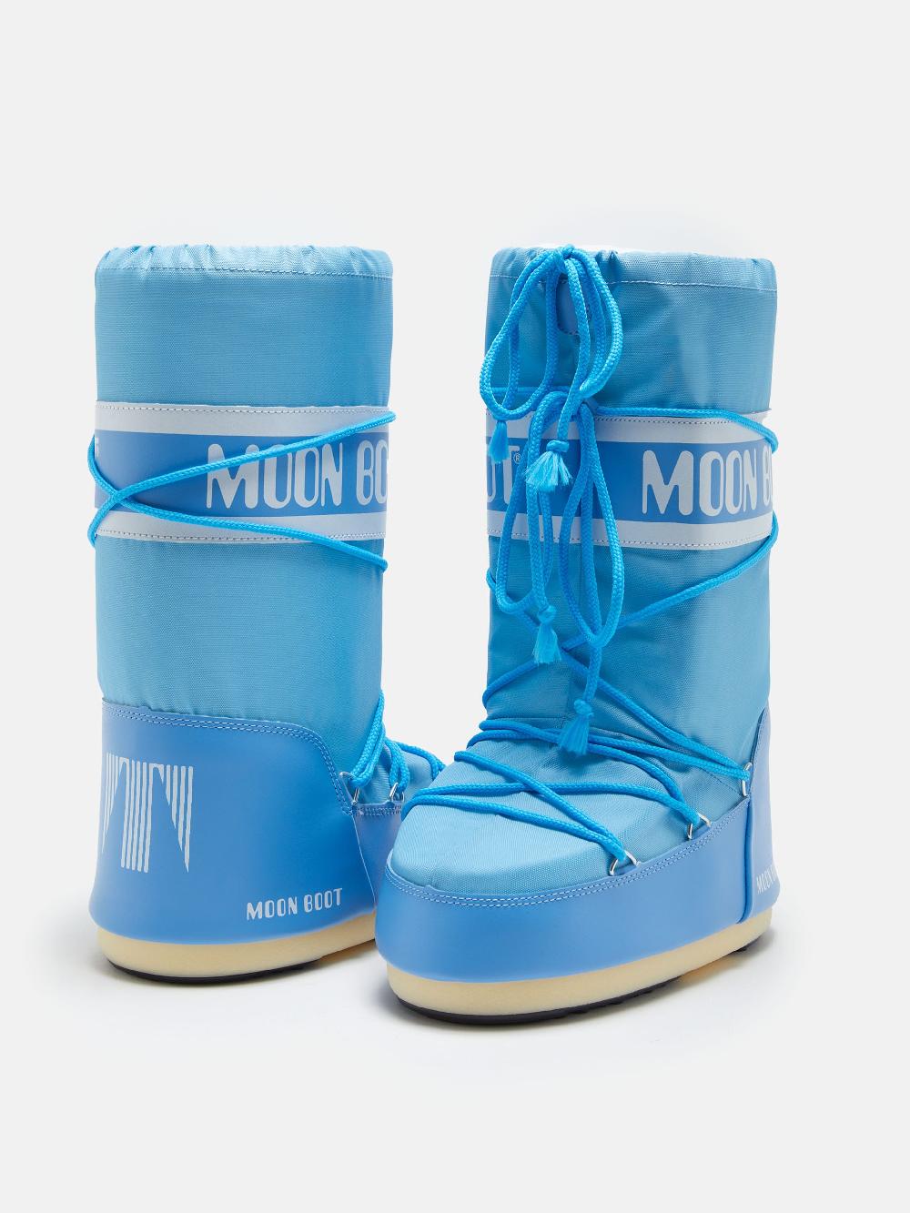 Moon Boot ICON NYLON AZZURRO Nuova