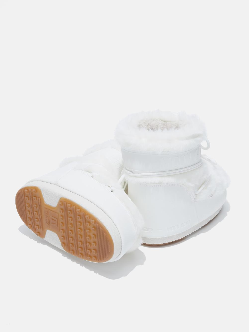 Moon Boot ICON LOW BIANCO IN ECOPELLICCIA Moda