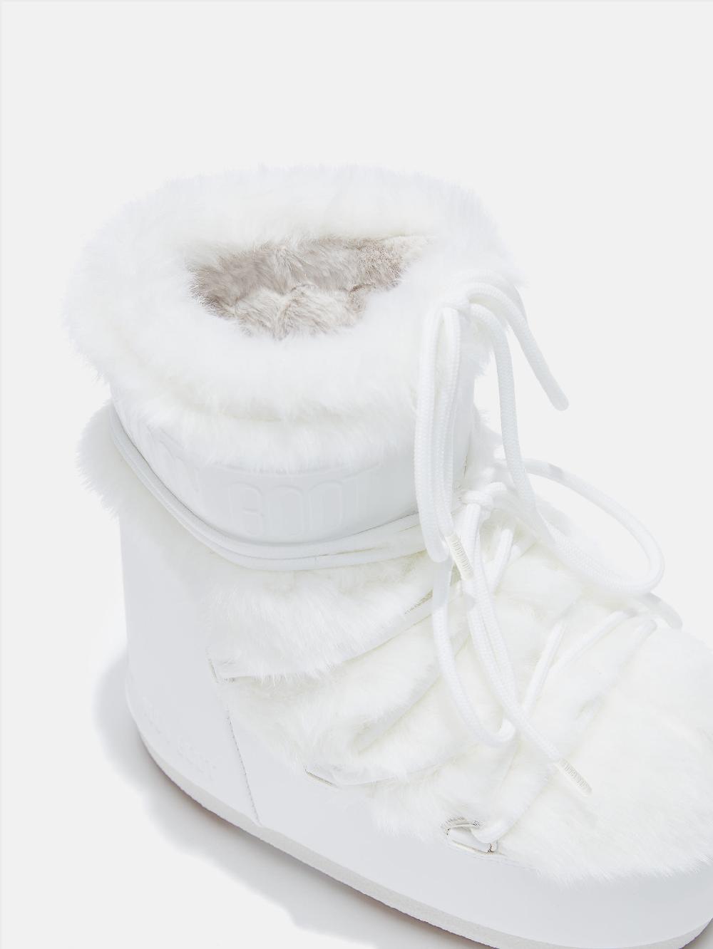 Moon Boot ICON LOW BIANCO IN ECOPELLICCIA Moda