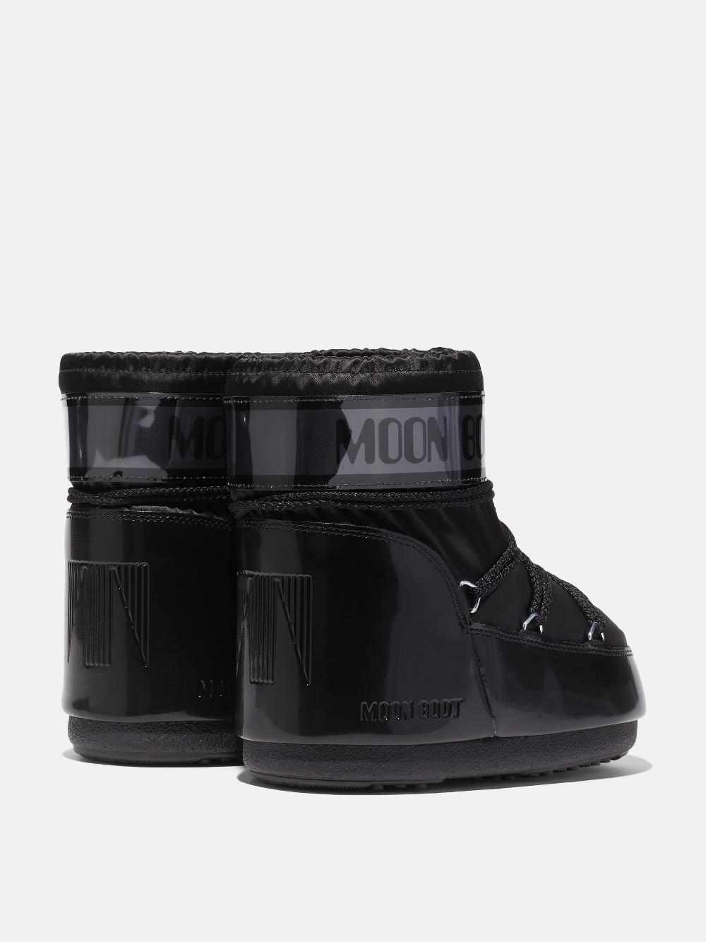 Moon Boot ICON LOW GLANCE NERO IN RASO 2025