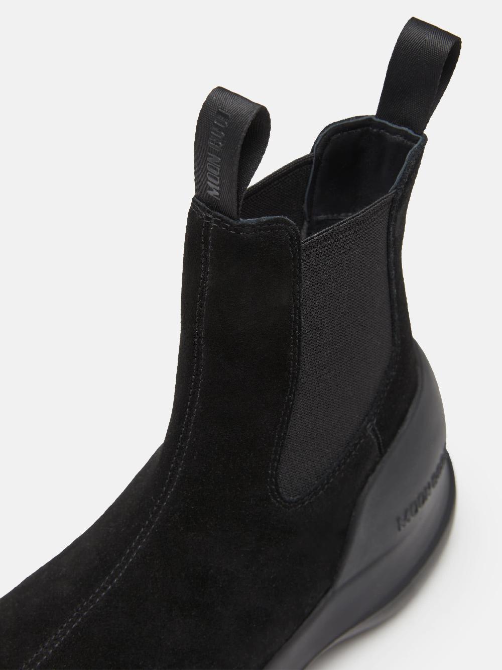 Moon Boot STIVALE LUNA CHELSEA NERO IN PELLE SCAMOSCIATA Nuovo