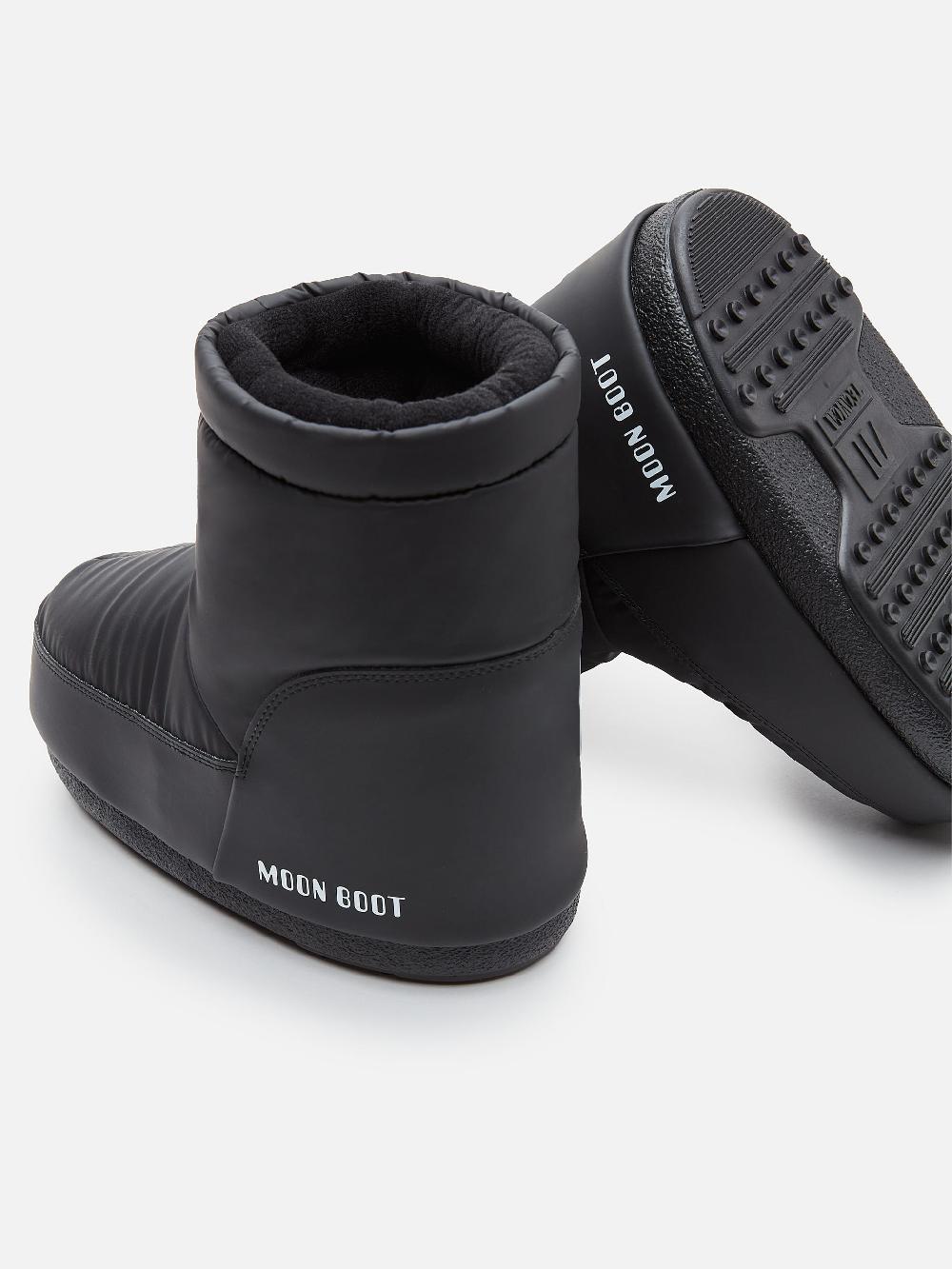 Moon Boot ICON LOW NERO IN GOMMA SENZA LACCI Promozione