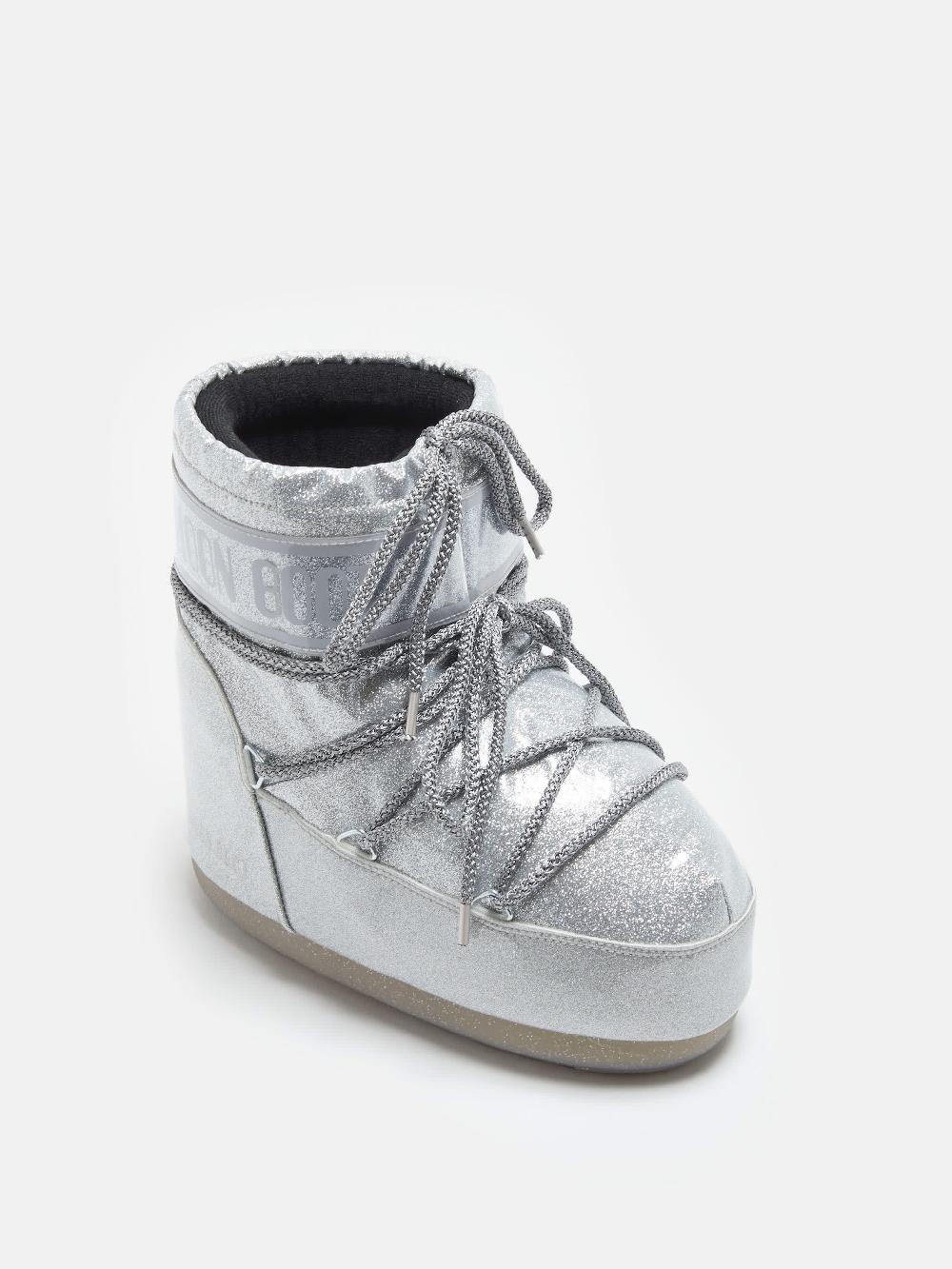 Moon Boot ICON LOW GLITTER ARGENTO I Più Venduti
