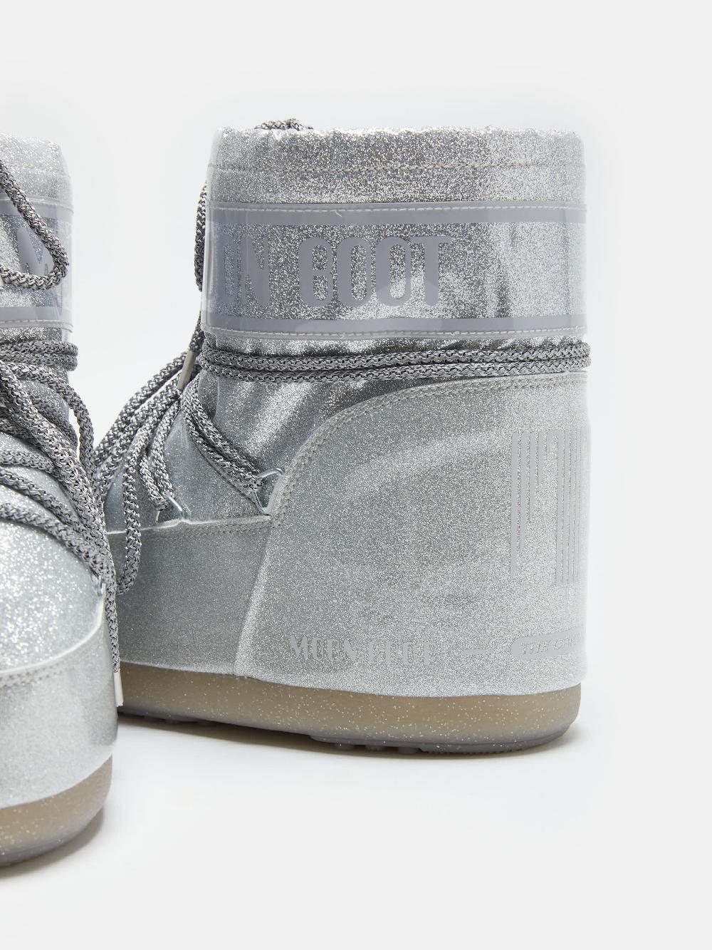 Moon Boot ICON LOW GLITTER ARGENTO I Più Venduti