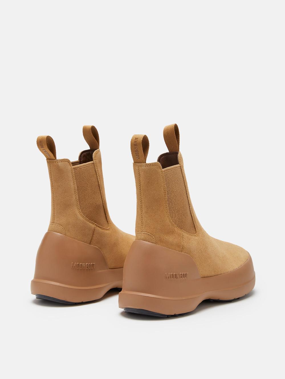 Moon Boot STIVALE LUNA CHELSEA BEIGE IN PELLE SCAMOSCIATA Shopping Online