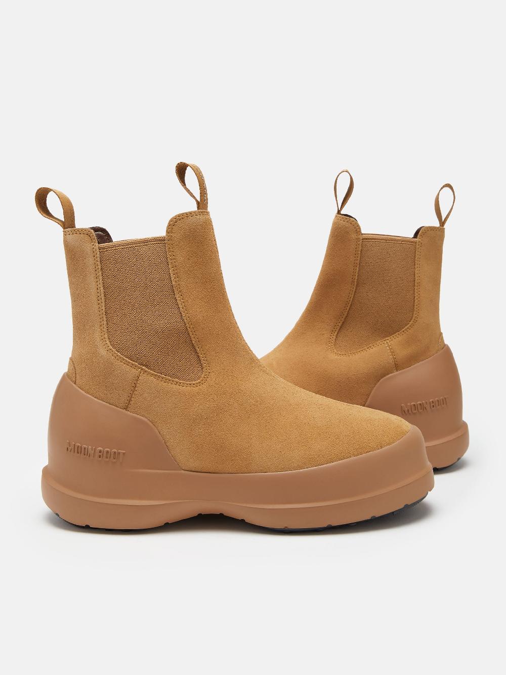 Moon Boot STIVALE LUNA CHELSEA BEIGE IN PELLE SCAMOSCIATA Shopping Online