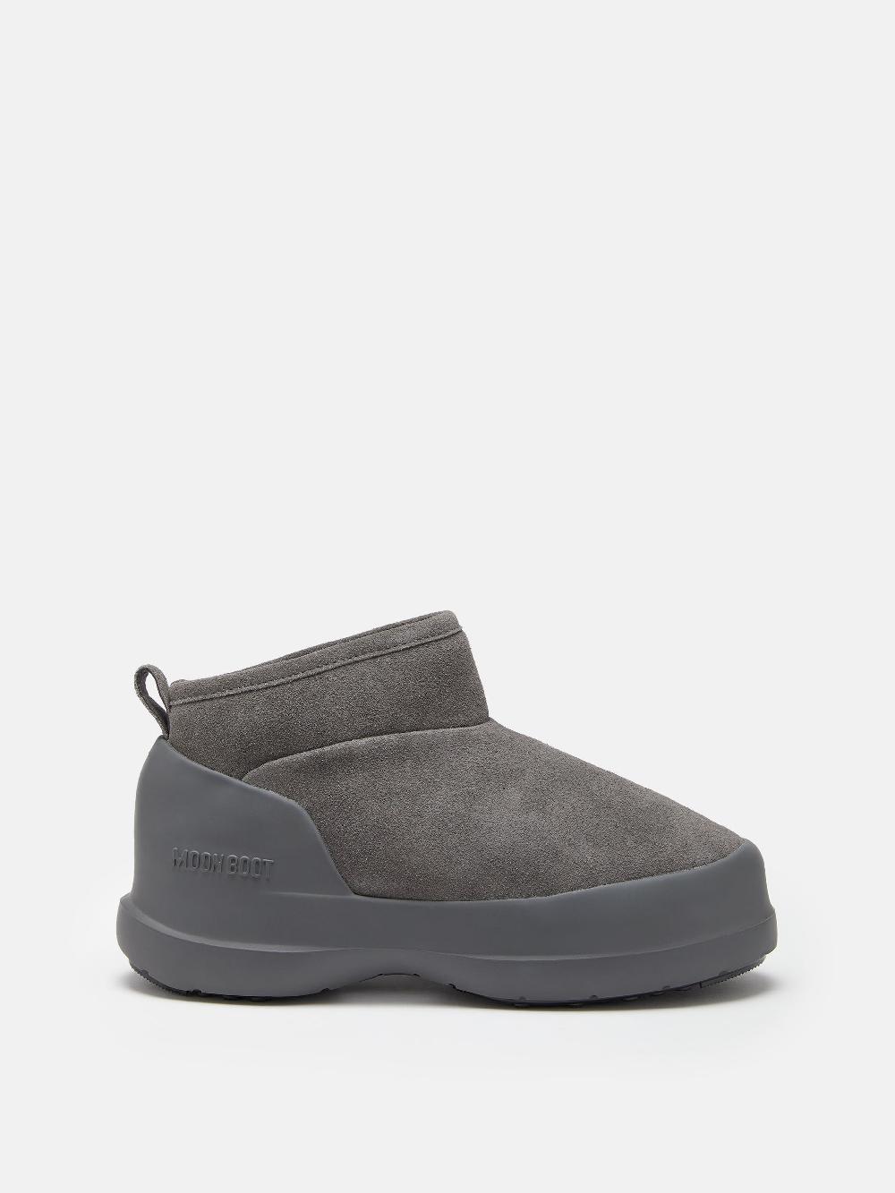 Moon Boot STIVALE LUNA LOW GRIGIO IN PELLE SCAMOSCIATA Qualità Garantita