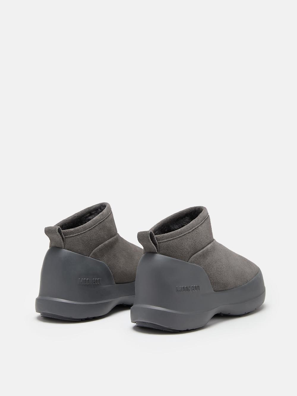 Moon Boot STIVALE LUNA LOW GRIGIO IN PELLE SCAMOSCIATA Qualità Garantita
