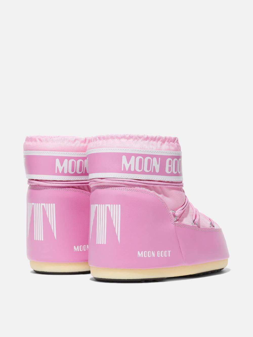 Moon Boot ICON LOW ROSA IN NYLON Fino Al -60%