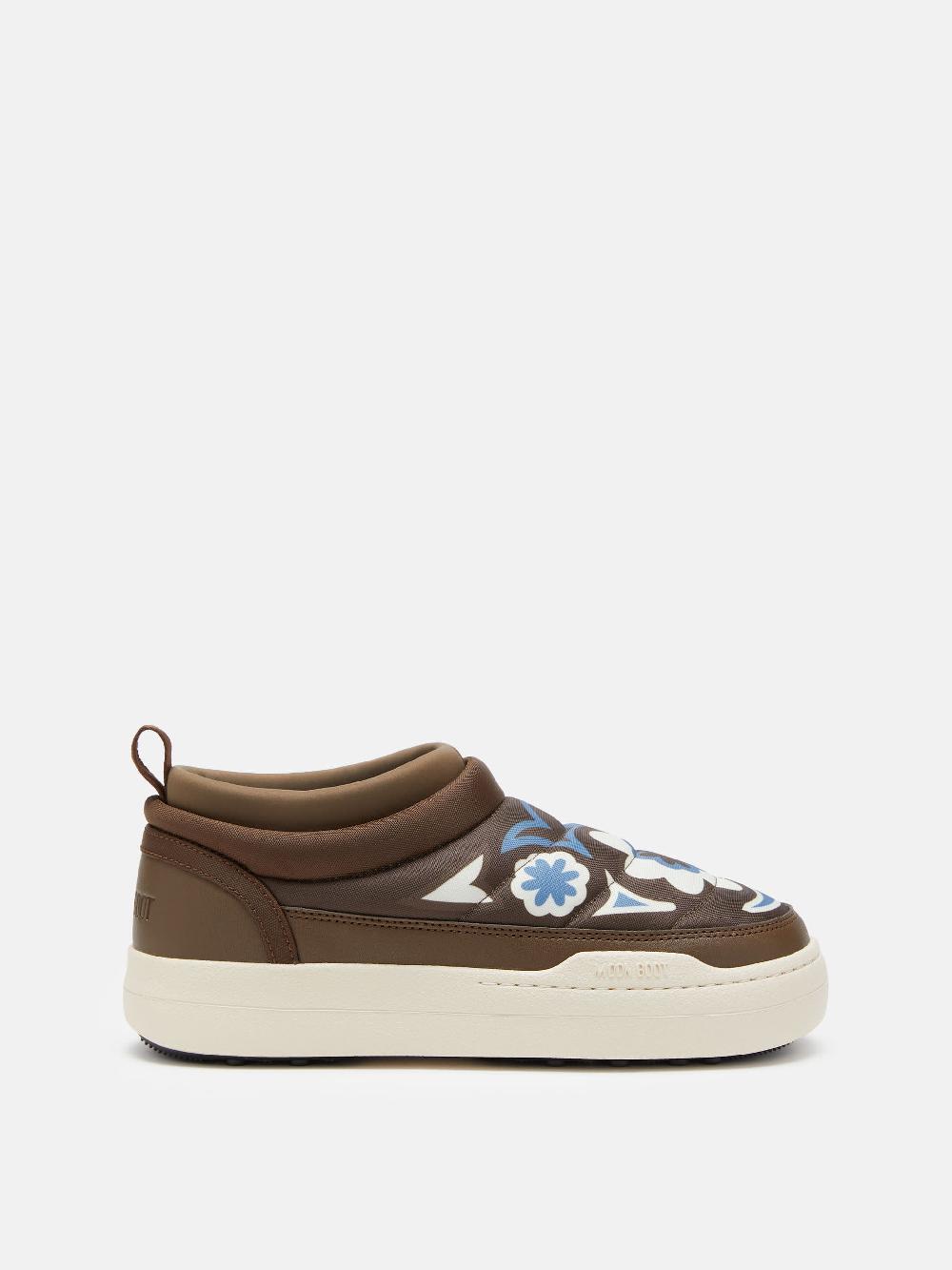 Moon Boot PARK SOFT MARRONE CON MOTIVO FLOREALE Outlet
