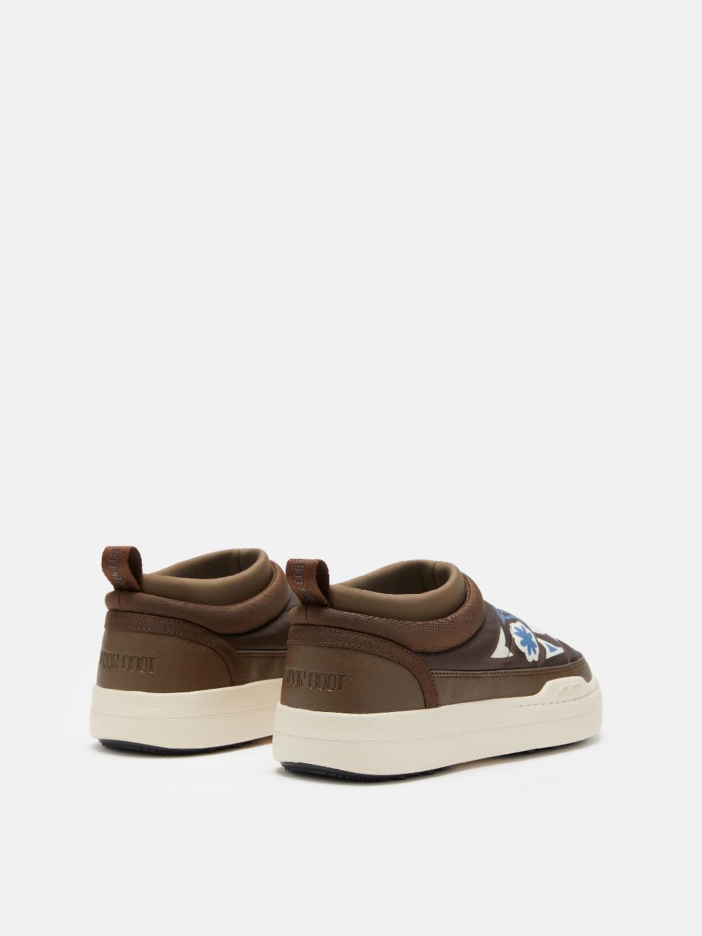 Moon Boot PARK SOFT MARRONE CON MOTIVO FLOREALE Outlet