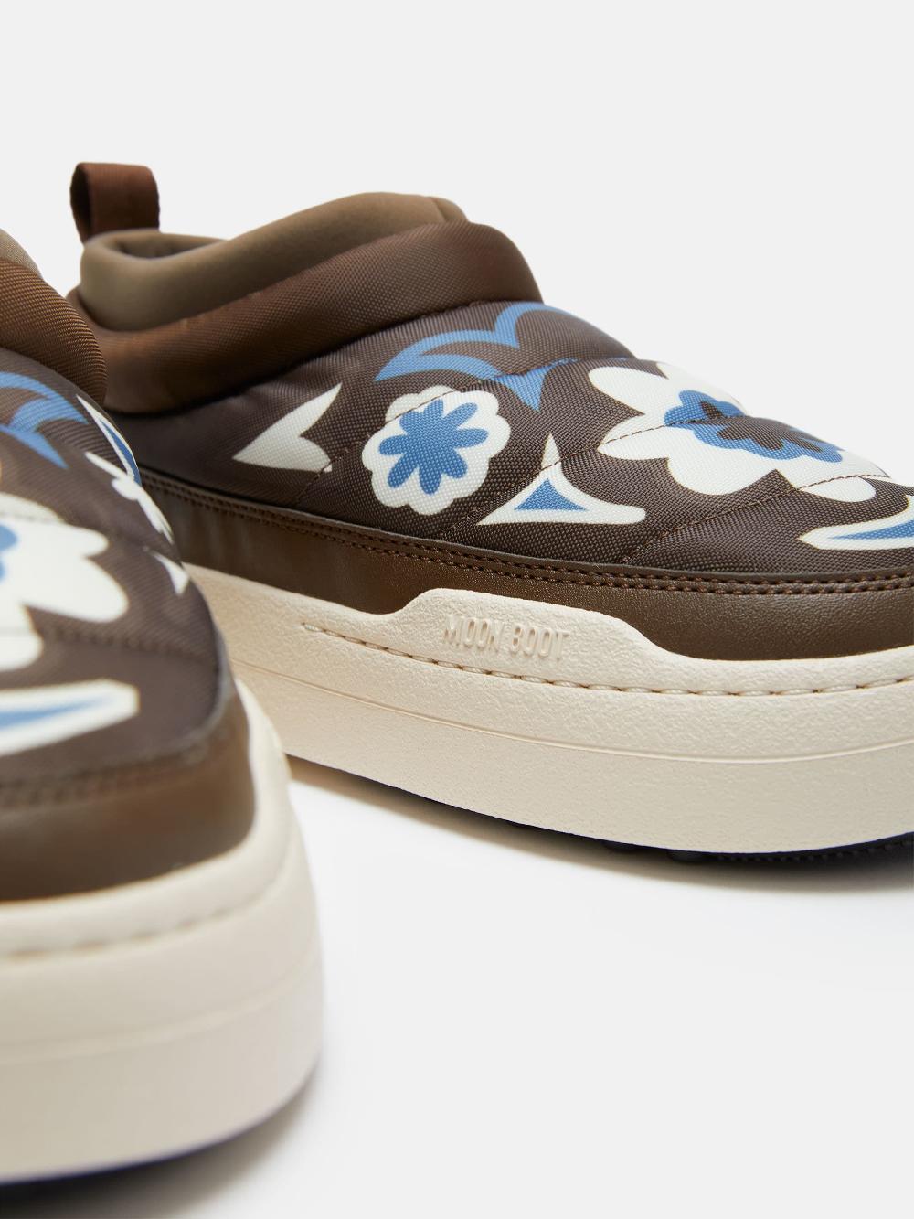 Moon Boot PARK SOFT MARRONE CON MOTIVO FLOREALE Outlet