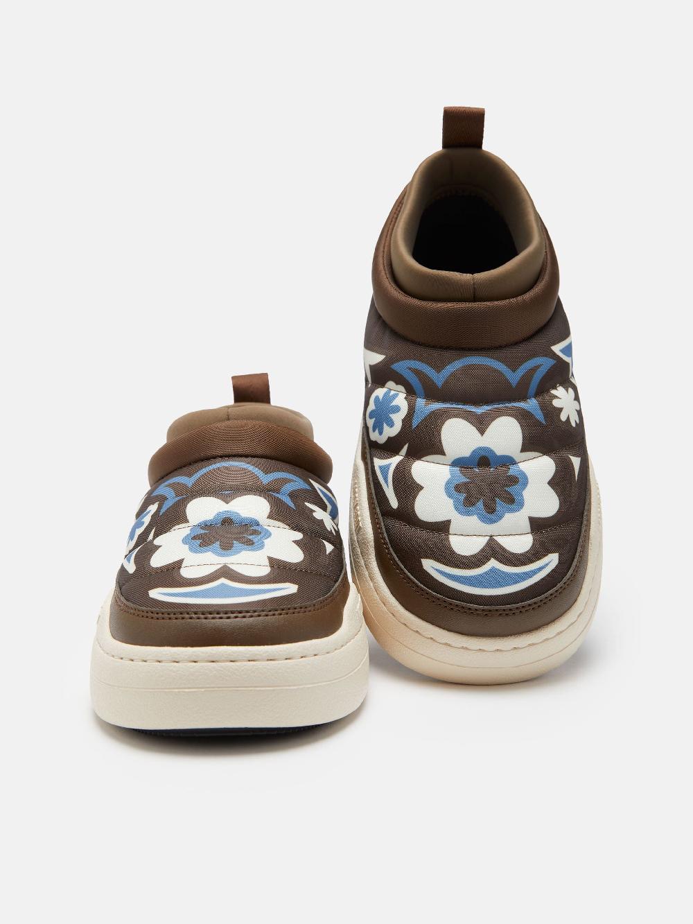 Moon Boot PARK SOFT MARRONE CON MOTIVO FLOREALE Outlet