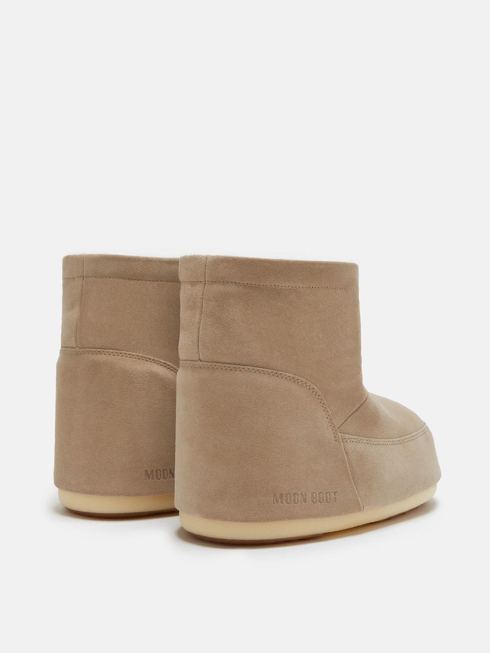 Moon Boot ICON LOW NOLACE BEIGE IN PELLE SCAMOSCIATA Saldi