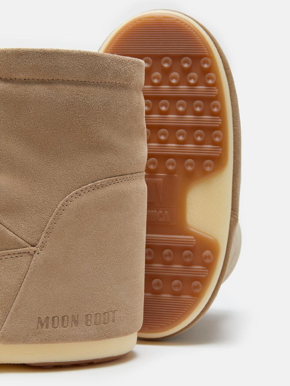 Moon Boot ICON LOW NOLACE BEIGE IN PELLE SCAMOSCIATA Saldi