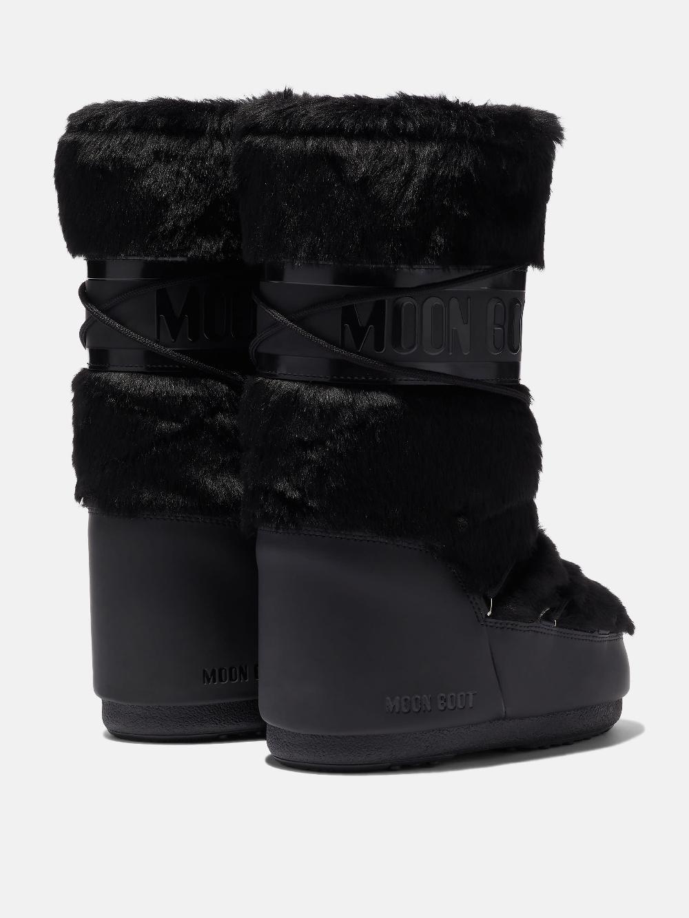 Moon Boot ICON NERO IN ECOPELLICCIA In Saldo
