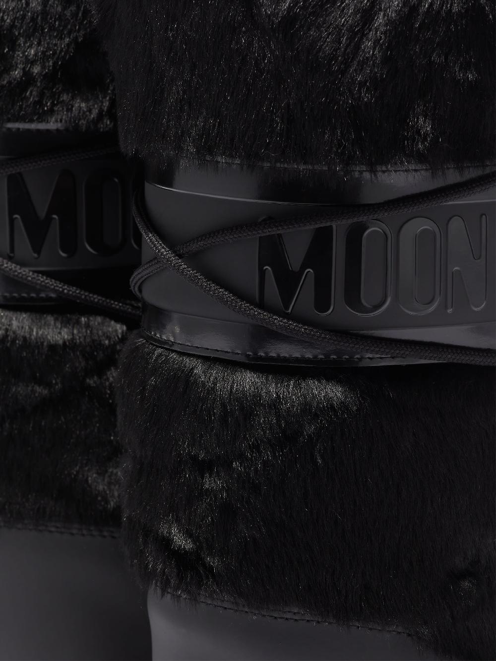 Moon Boot ICON NERO IN ECOPELLICCIA In Saldo