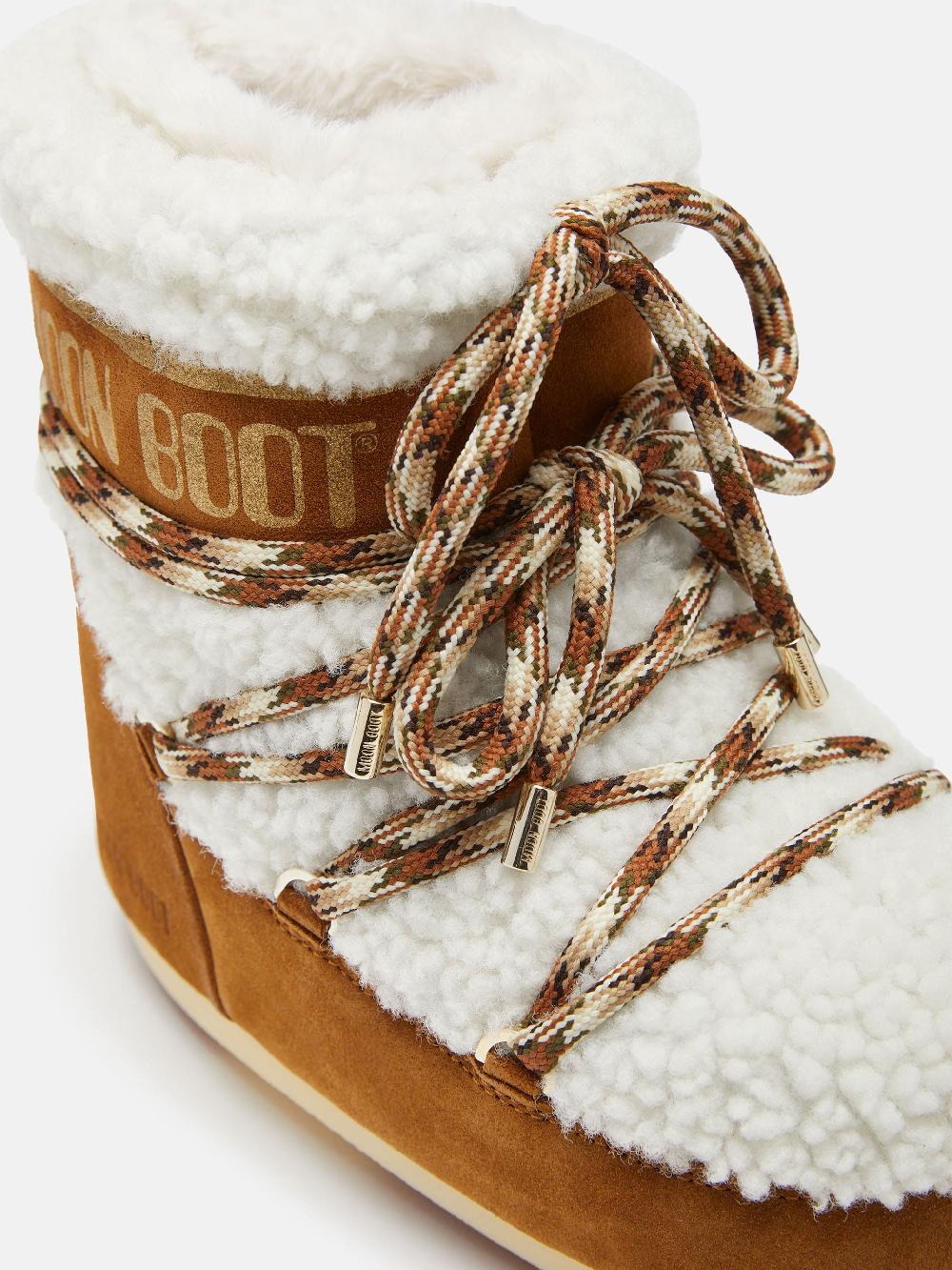 Moon Boot LAB69 ICON LOW NOCCIOLA IN SHEARLING Nuova
