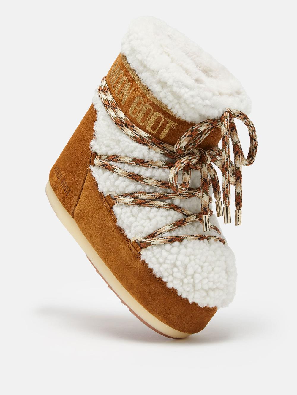 Moon Boot LAB69 ICON LOW NOCCIOLA IN SHEARLING Nuova
