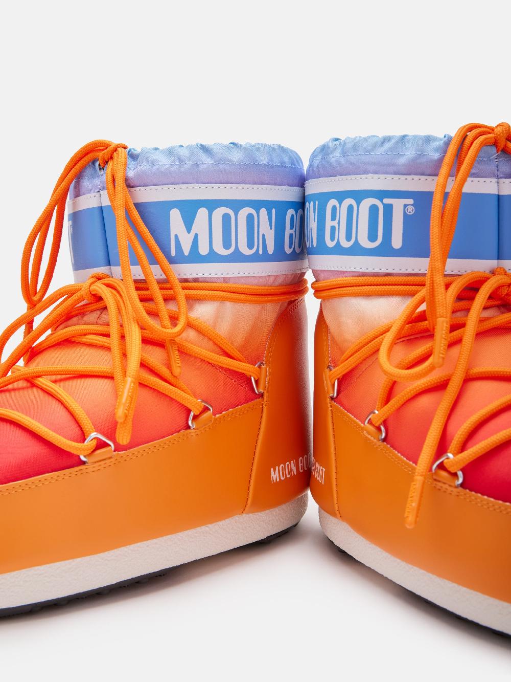 Moon Boot ICON LOW ARANCIONE CON STAMPA SUNRISE 2025